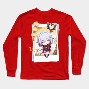 Honkai Star Rail Chibi Topaz Scarf Long Sleeve T-Shirt